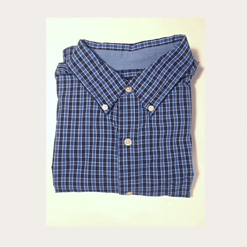 Chaps Plaid Long Sleeve Button Down Size M - Picture 2 of 5